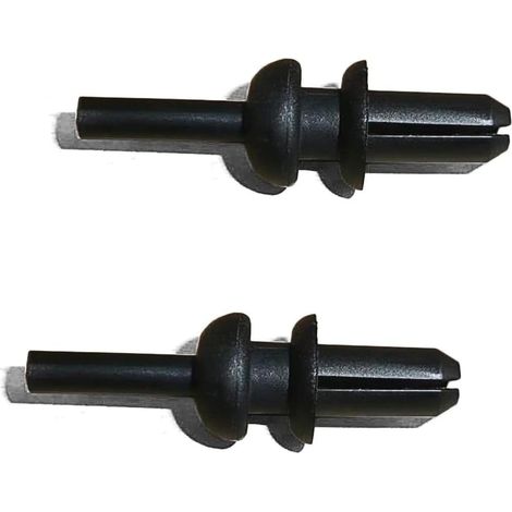 Lot de 2 Fixations Plage Arrière - Clips Chaîne Corde - Plastique Noir - Pour Coffre Voiture - Compatible Citroën Peugeot Opel - Réf 7588KH (1/2)