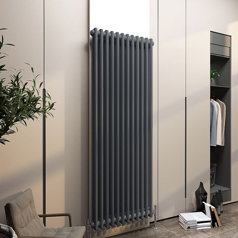Biubiubath Traditional Cast Iron Radiator 1500x560mm 2 Column Anthracite