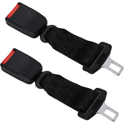 Lot de 2 Ceintures de Sécurité Universelles 23cm pour Siège Auto/ Fauteuil Roulant - Réglables & Renforcées - Enfant/Adulte (1/5)