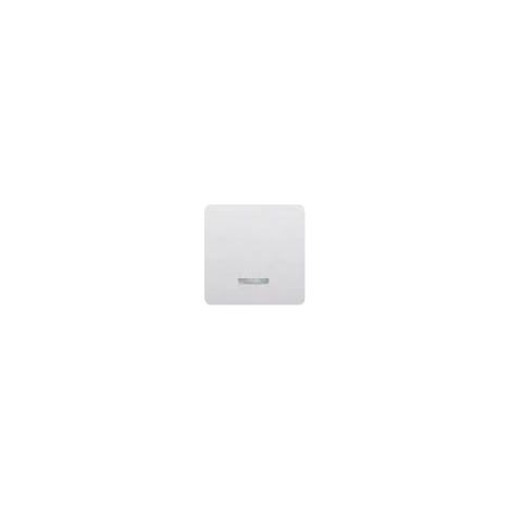 Tecla para interruptor, conmutador o cruz ancha BLANCA con luminoso BJC 17705-L
