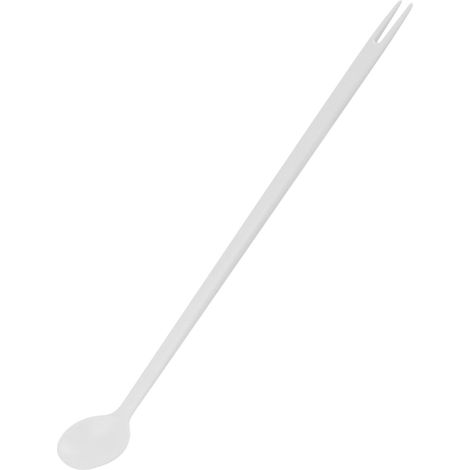 Fourchette-Cuillère Multifonctionnelle - Manche Long En Acier Inoxydable - Pour Goûter, Mélanger Et Servir Les Fruits - 1 Pièce (1/2)