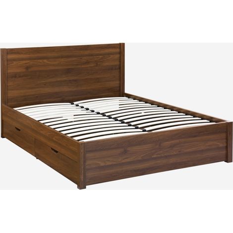 Letto con rete a doghe e testiera 160x200cm + 4 cassetti (1/5)