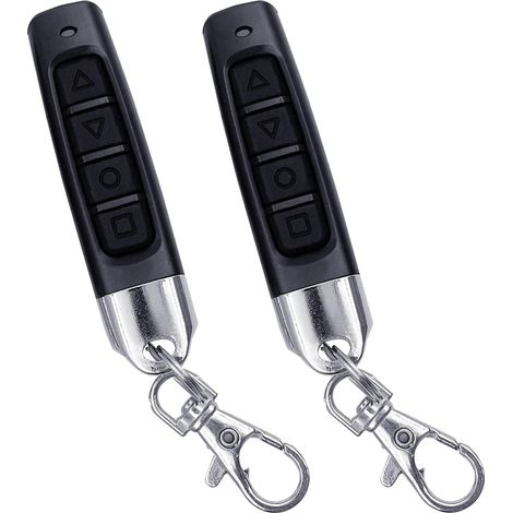 2pcs Telecommande Universelle Portail, Codes Fixes et Codes d'apprentissage, Clonage Télécommande 433 MHz, Adaptée aux Portes de Garage, Télécommande Universelle sans Fil Porte clés Duplicateur (1/5)