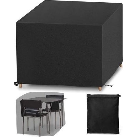 Housse de Protection Housse de Meuble, Bache Salon de Jardin, Housse de Table Extérieur Bâche de Protection Étanche Tissu Oxford Imperméable, Résistance au Vent, Anti-UV,126 x 126 x 74cm (1/5)