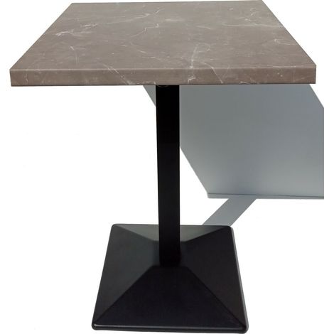 Gamba per tavolo base quadra in acciaio a piramide nera 450 x 450 x h 720 mm