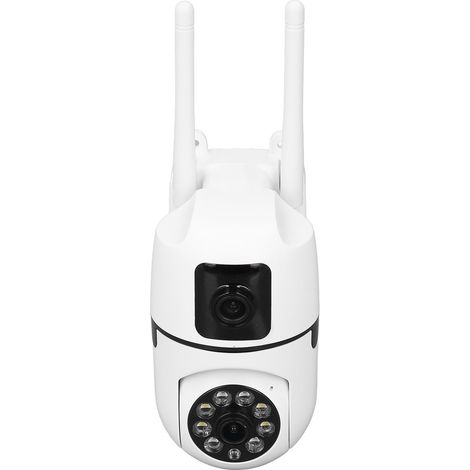 Caméra de sécurité domestique à double objectif 2MP avec vision nocturne, détection de mouvement, dôme rotatif, WiFi pour intérieur, villa, centre commercial et extérieur. (1/5)