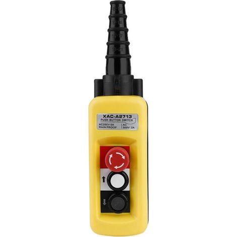 Télécommande suspendue pour palan/grue avec interrupteur d'urgence, ABS IP54, 5A 500V (1/5)