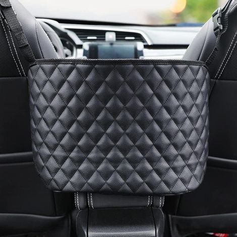 Aufbewahrungstasche für Autositze, geräumiger Organizer für die Rückenlehne aus Leder, Auto-Handtaschenhalter (1/5)