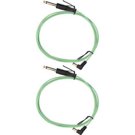 Câble de machine à tatouer 1,8m, vert, 2,2mm, interface DC coudée, transmission stable, 2 pièces, cordon de connexion pour stylo tatouage, compatible avec alimentation, flexible et durable. (1/5)