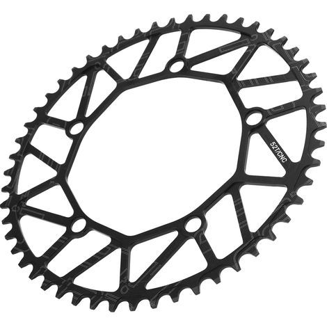 Plateau unique ZTTO Ultra Light LP pour vélo, dents positives et négatives, entraxe 130BCD, accessoire de vélo (52T) (1/5)