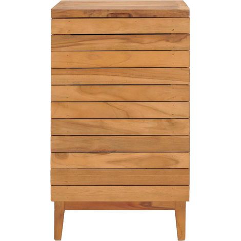 vidaXL Cesto de la ropa sucia madera maciza de teca 40x40x70 cm (1/2)