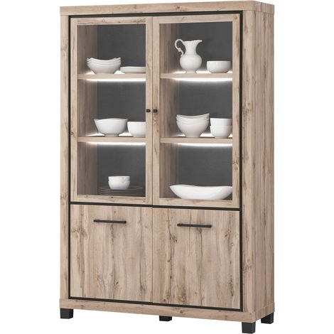Vitrine avec éclairage 2+2 portes Elégance (1/5)