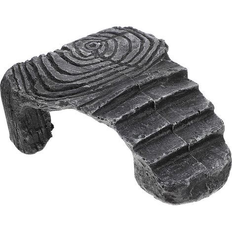 Plateforme de repos pour tortues, plateforme en résine pour tortues, habitat pour reptiles, plateforme d'escalade pour tortues-13.00X11.00X4.50CM-Dark Grey (1/4)