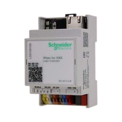Schneider Electric – Contrôleur logique multi-protocole KNX – LSS100100 – Modbus avec serveur Web intégré – Tension 230V – Intensité 16A (1/4)