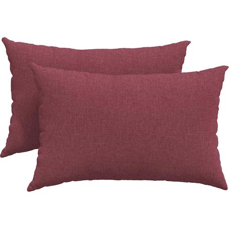 Cojines de sofá 2 pcs Rojo vino 60 x 40 cm tela vidaXL