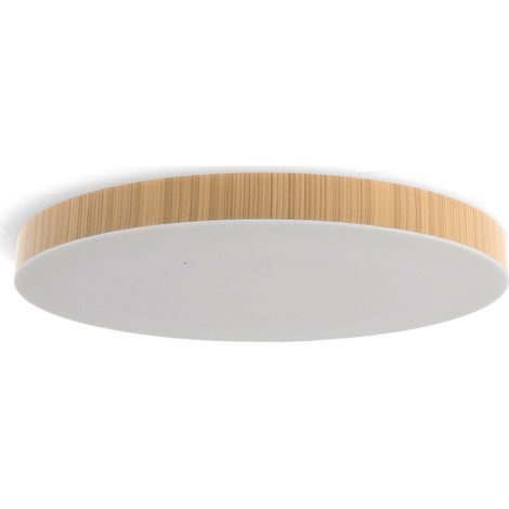 IluminaShop - Plafon LED Circular Madera Regulable CCT 50W 3000+4000+6000