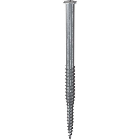 KRINNER Schraubfundament M Länge 2100 mm Ø 114 mmGewinde M24 20,9 kg Stahl
