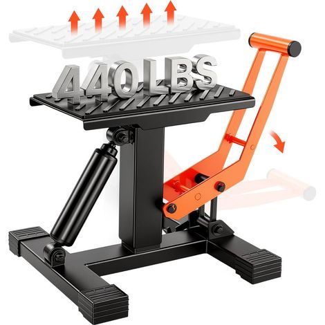 Cric Moto Hydraulique VEVOR Table Élévatrice 200 kg Levage 25,5-46 cm Pont de Levage Antidérapant Atelier Garage Quad ATV (1/5)