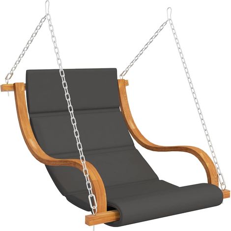 Maison Exclusive - Sedia a Dondolo Senza Telaio con Cuscino in Legno Curvato (1/5)