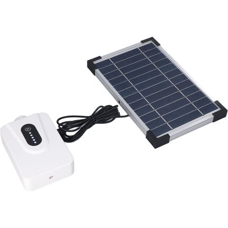 Solar-Luftpumpe, einstellbar, hohe Fördermenge, geräuscharm, energiesparend, Sauerstoffpumpe/Belüfter für Aquarien (1/5)