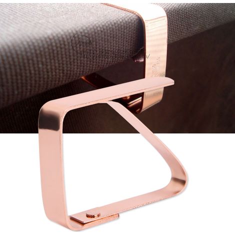Lot de 4 pinces antidérapantes pour nappe de table en acier inoxydable, clips de maintien. (1/5)