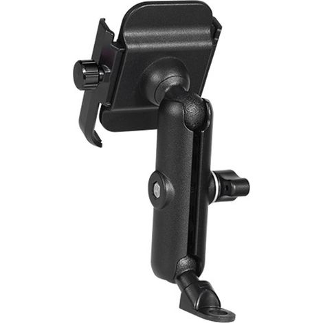 Support de téléphone pour vélo, en alliage d'aluminium, rotatif, pour moto, vélo électrique et vélo tout-terrain (sans charge), noir. (1/5)