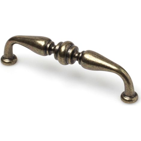Asa en zamak con acabado cuero, dimensiones: 107x17x30mm, entrepuntos: 96mm -