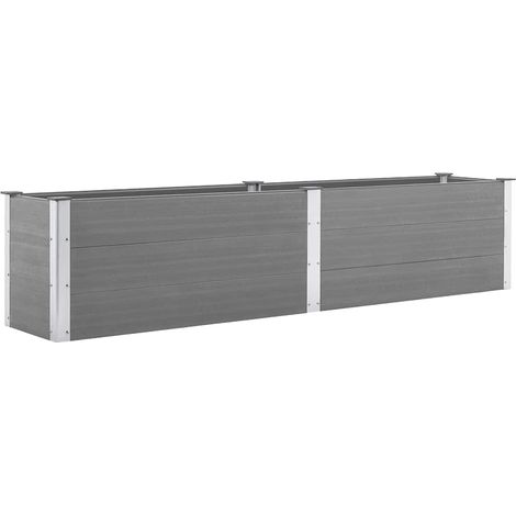 Maison Exclusive - Letto Rialzato da Giardino 250x50x54 cm in WPC Grigio (1/5)