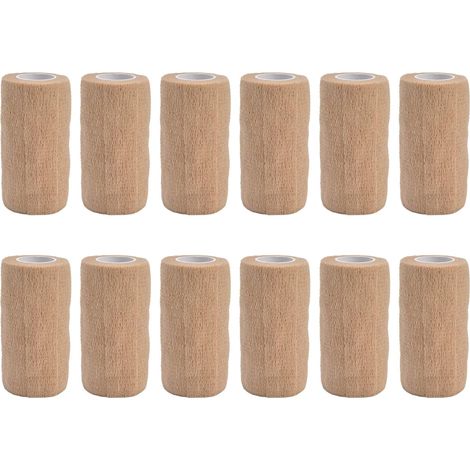 Bandage Auto-adhésif pour Vache, 12 Pièces, Bandage Non Tissé pour Bétail, Fournitures Agricoles pour Chien, Chat, Cheval (1/5)
