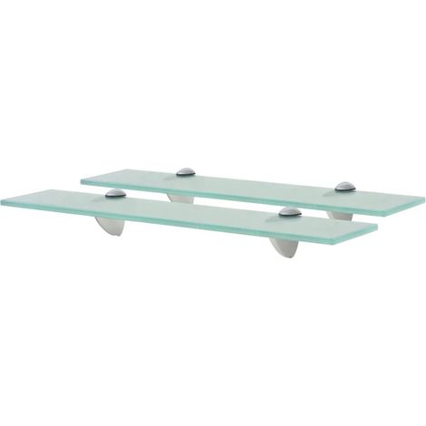 vidaXL Mensole Galleggianti 2 pz in Vetro 50x20 cm 8 mm