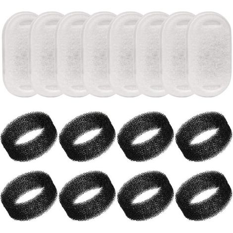 Filtres pour Fontaines Chat, 16 Pièces Filtres de Rechange pour Fontaines Chat et Chien, Filtre à Charbon Actif pour Fontaine Chat 3.2L Acier Inoxydable (8+8 Pièces)