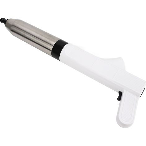 Air Drain Blaster Hochdruck-Toilettenreinigungsset mit abnehmbarem Griff, Edelstahl, integrierter Düse, Werkzeug zur Reinigung von Badezimmerabflüssen (1/5)