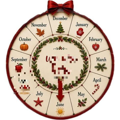 Innovative, practical, portable, and fun Countdown Month Wheel - 3D Christmas Countdown Month Wheel