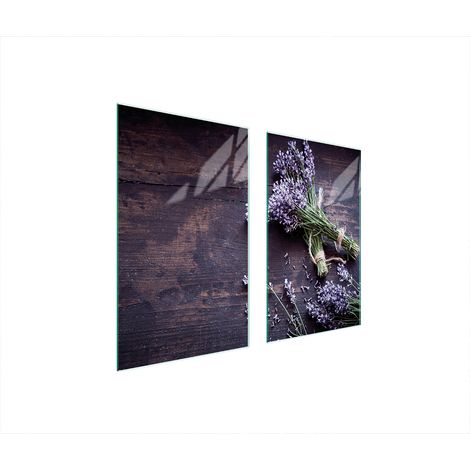 GLASSCHUTZPLATTE FÜR HERD 75x52 LAVENDEL (1/5)