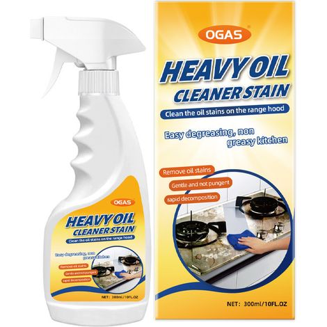 Nettoyant graisseur de cuisine OGAS, détachant huileux puissant, nettoyant huileux pour hottes de cuisine, dégraissant et détachant