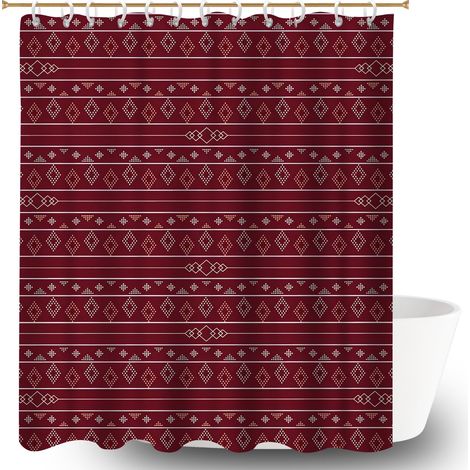 Kit rideau de douche en polyester 180x180 original bâche polyester douche pour une touche de gaieté et de couleur (1/5)