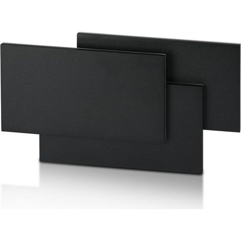 Applique Lampada LED da Muro 12W 3000K Carcassa Nera Rettangolare con Forme Sovrapposte IP20 SKU-218204