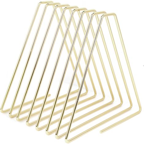 Lot en métal pliable et flexible de support de livres pour bureau, organisateur de documents pour école ou bureau, couleur or. (1/5)