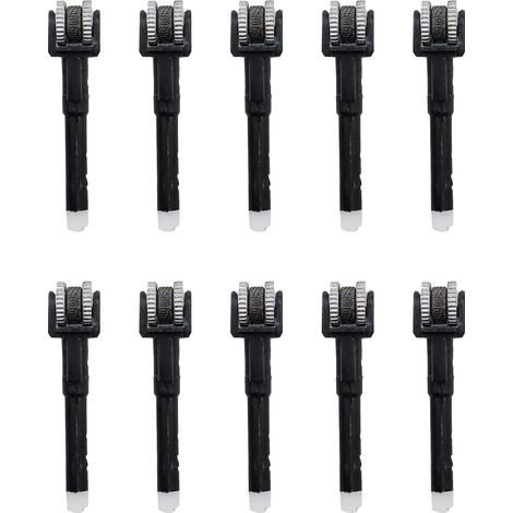 10 Ersatz-Feuersteine für Clipper-Feuerzeuge, Standardgröße (Schwarz) 4,3 x 0,6 cm (1/5)