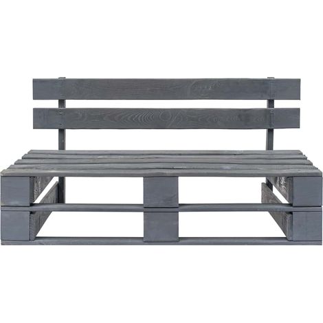 Maison Exclusive - Panca da Giardino su Pallet in Legno Grigio (1/5)