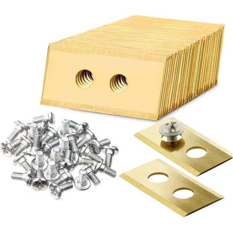 Packung mit 45 Ersatzmessern für automatische Rasenmäherroboter, Rasenmähermesser, 36 x 18 x 0,9 mm, für Worx Landroid Mähroboter, inklusive 60 Schrauben