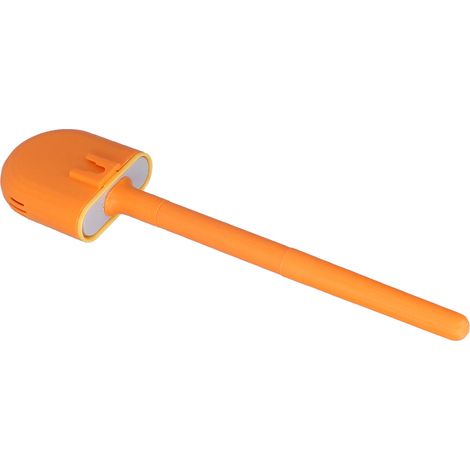Support de Brosse de Toilettes Murale avec Manche Détachable - Accessoire de Nettoyage pour Salle de Bain Maison Hôtel Orange (1/5)