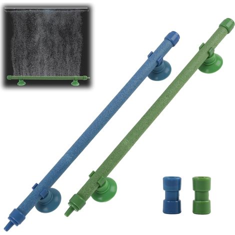 2-teiliges Deko-Aquarium-Set: Sprudelstab, Sauerstoffdiffusor und Luftdiffusorrohr. Geeignet für Süß- und Meerwasseraquarien. 24 cm. (1/5)