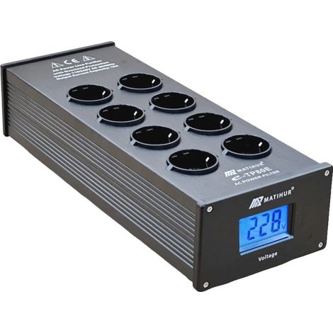 Filtro de potencia de audio, protección contra sobretensiones, 8 tomas, E-TP80EH (1/2)