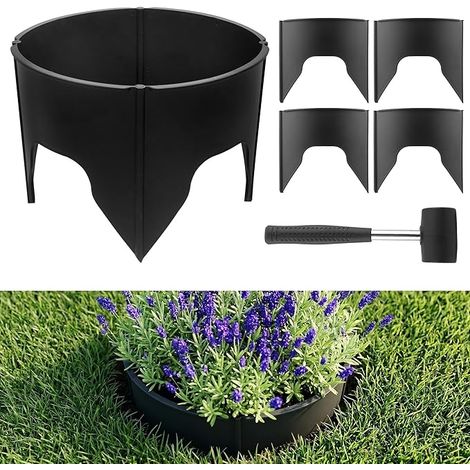 Anneau de Croissance végétal PVC à emboîter Bordures de massifs et Maintien du Sol au Jardin (1/5)