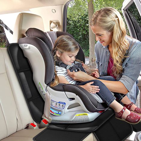 Protecteur de siège de voiture 600D, tapis de protection de sécurité pour enfants, en cuir, antidérapant et Anti-Friction, avec sac de rangement pour bébé et animal de compagnie