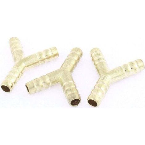 Y Forme 3 voie flex tuyau raccord cannelé Dia 10mm Connecteur 3 pcs 499L902 (1/2)