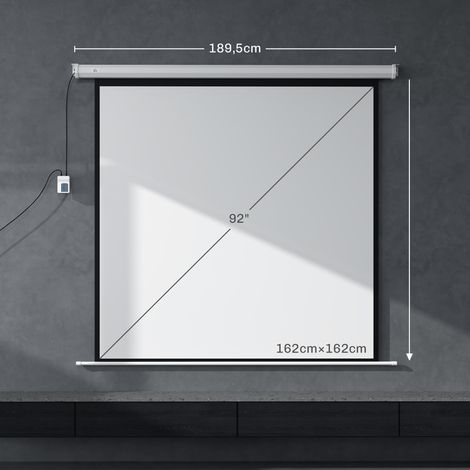 Beamer Leinwand 189,5 x 189,5 cm 92 Zoll 1:1 HD 4K Rollo-Leinwand für Heimkino für Heimkino Büro-Präsentationen (1/5)