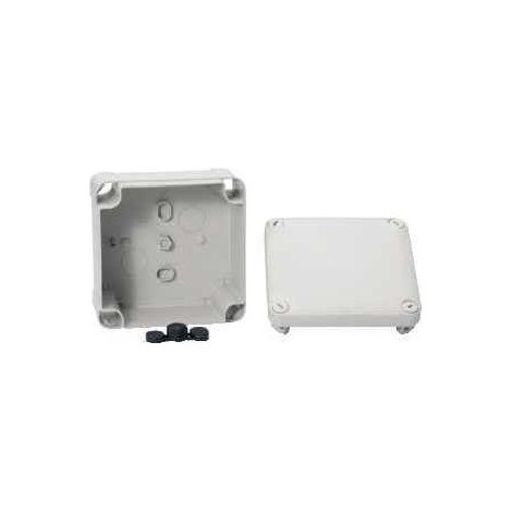 Caja cuadrada IP55 SCHNEIDER con medidas 105x105 mm y diseño ciego.