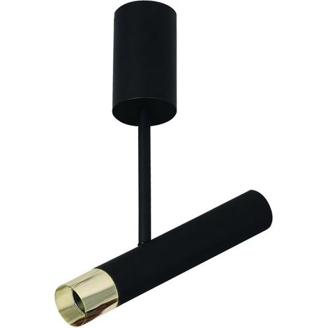 Plafonnier LED 4W Noir Sablé ZAMBELIS - Blanc chaud - 3000K (1/2)